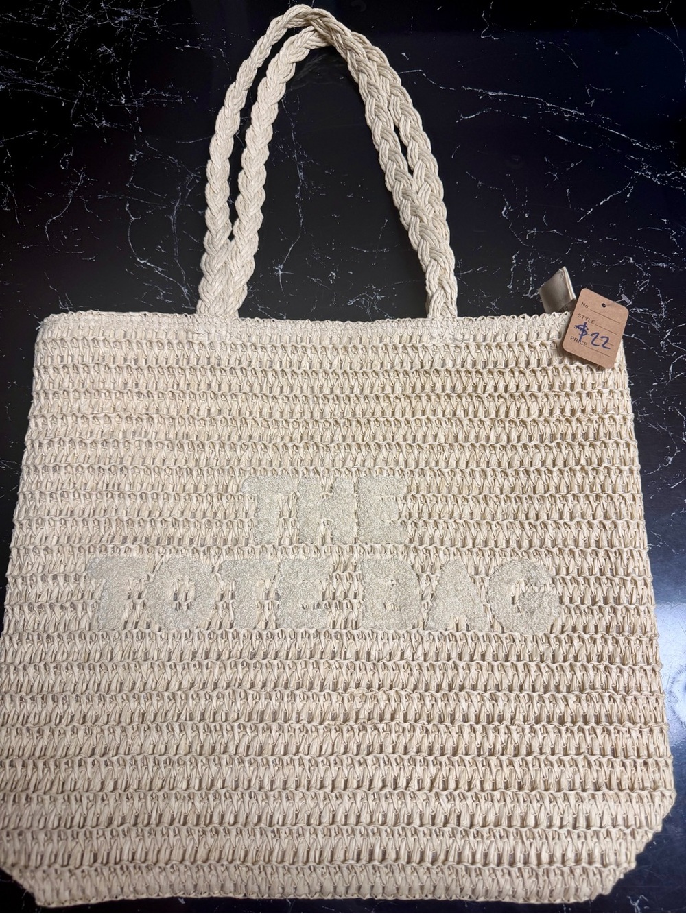 Neutral Crochet Tote Bag - Cream Women Bag